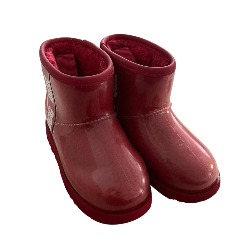 ugg Classic Clear Mini II Red Kida Size 12 - Picture 3 of 8